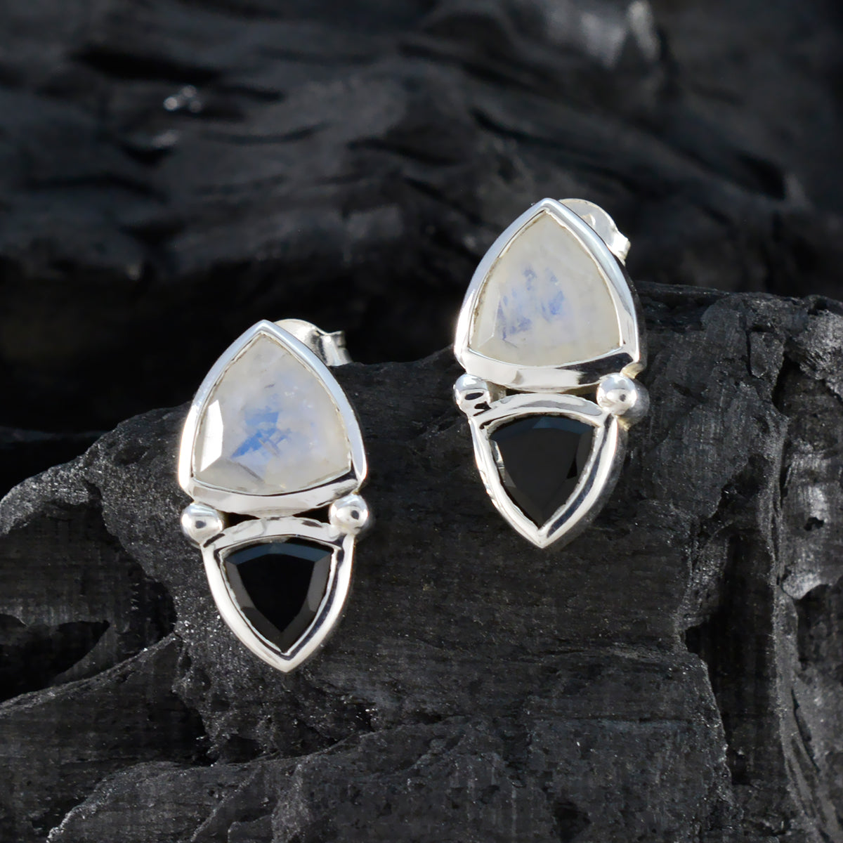 Multi-Mexican-Autumn-Toi-et-Moi-Stud-multicolor-925-Silver-Earring