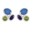 Multi-Turkish-Penelope-multiple-Stud-multicolor-Silver-Earring