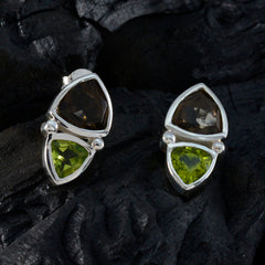 Multi-Middle-Eastern-Sara-Toi-et-Moi-Stud-multicolor-Silver-Earring