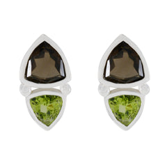 Multi-Middle-Eastern-Sara-Toi-et-Moi-Stud-multicolor-Silver-Earring