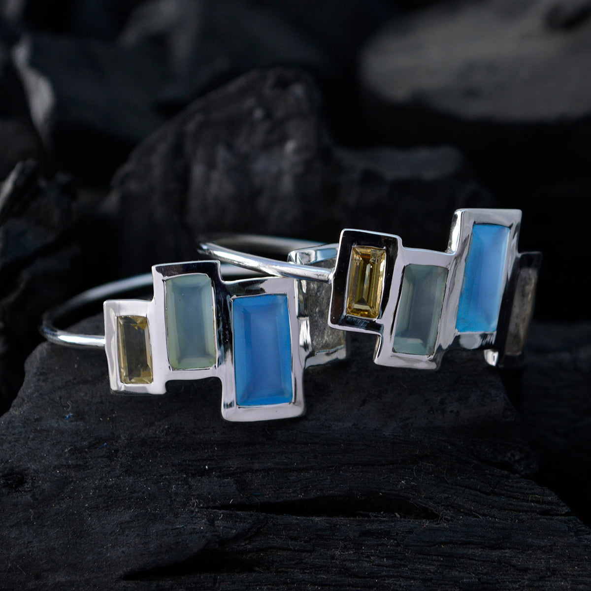 Multi-Russian-Camila-multiple-Stud-multicolor-92.5-Silver-Earring