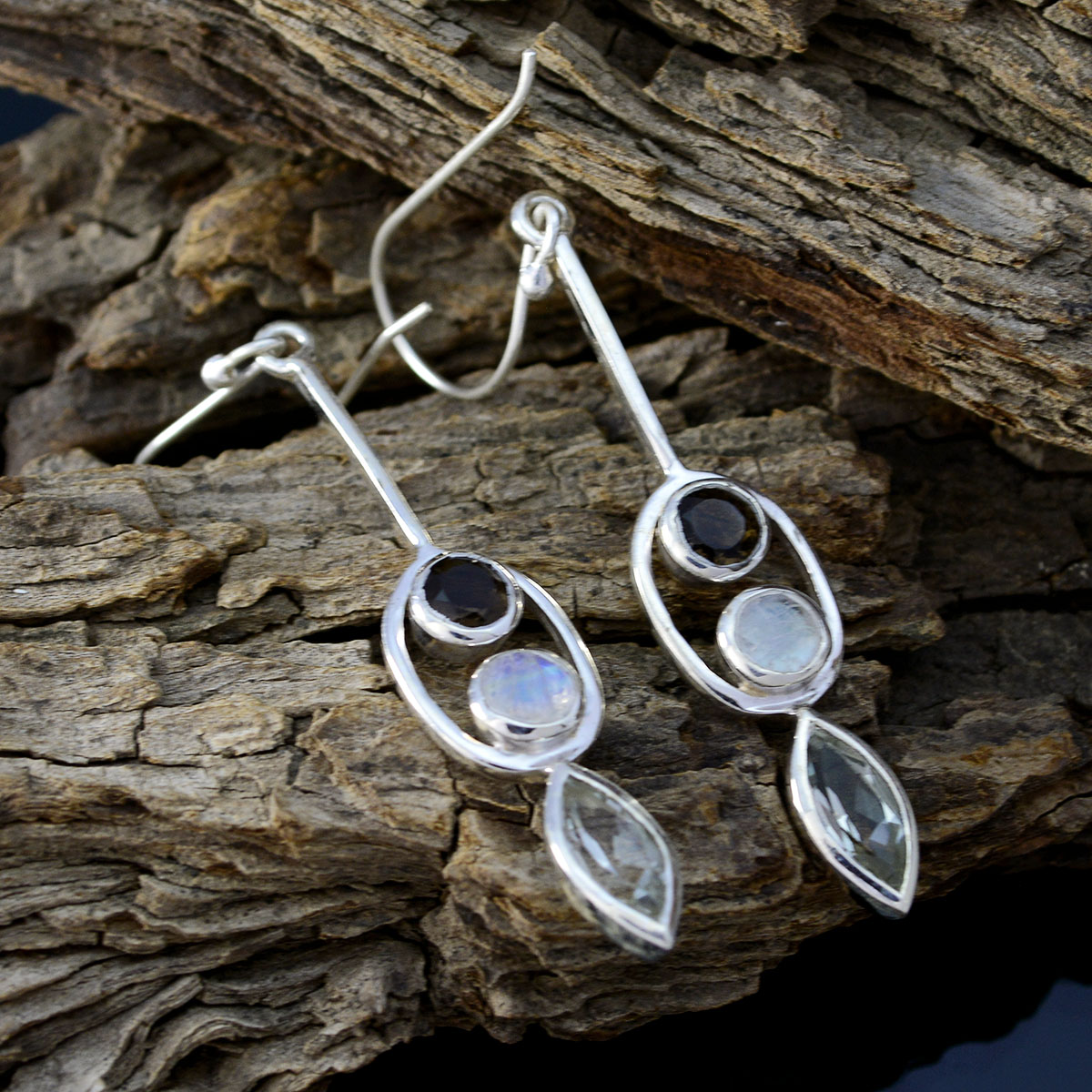 Multi-Egyptian-Eva-multiple-Dangle-multicolor-92.5-Silver-Earring