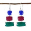 Multi-Moroccan-María-Trilogy-Dangle-multicolor-925-Silver-Earring
