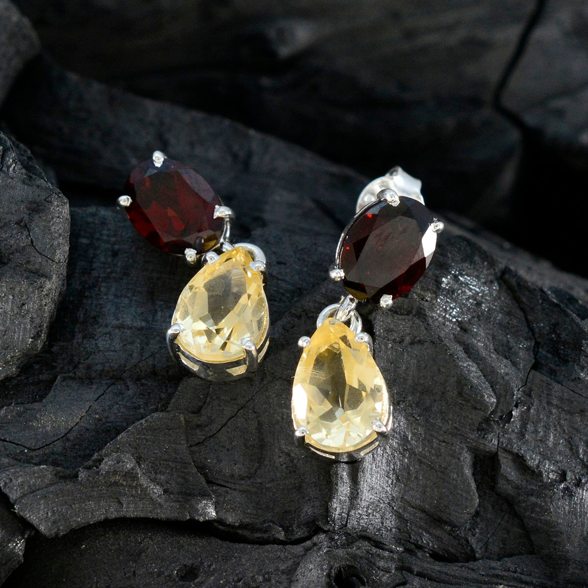 Multi-American-Micaelaa-multiple-Stud-multicolor-Sterling-Silver-Earring