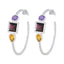 Multi-German-Jia-Trilogy-Stud-multicolor-Sterling-Silver-Earring