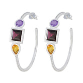 Multi-German-Jia-Trilogy-Stud-multicolor-Sterling-Silver-Earring