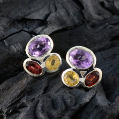 Multi-Korean-Olivia-multiple-Stud-multicolor-92.5-Silver-Earring