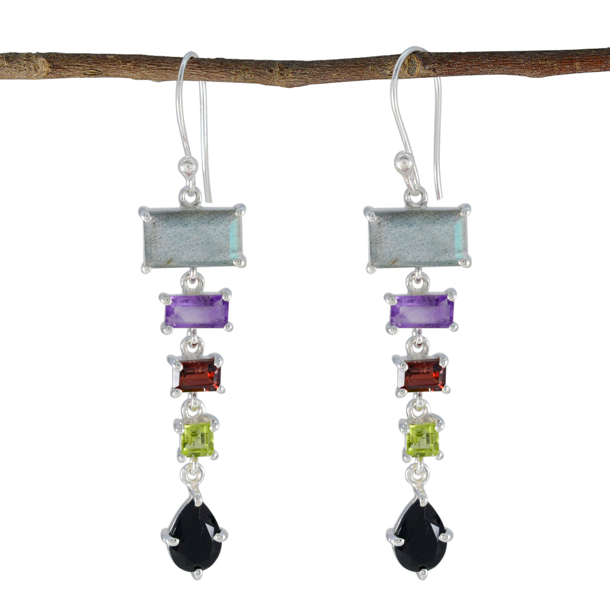 Multi-Mexican-Sarah-Penta-Dangle-multicolor-925-Sterling-Silver-Earring