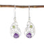 Multi-French-Hanna-multiple-Dangle-multicolor-Silver-Earring