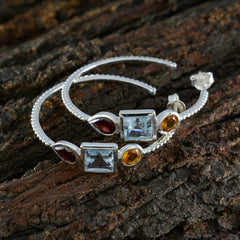 Multi-African-Ji-eun-Trilogy-Stud-multicolor-925-Silver-Earring