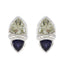 Multi-German-Camilla-Toi-et-Moi-Stud-multicolor-925-Silver-Earring