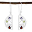 Multi-French-Sophia-multiple-Dangle-multicolor-Silver-Earring