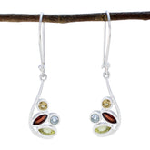 Multi-Middle-Eastern-Aaliyah-quarter-Dangle-multicolor-925-Sterling-Silver-Earring