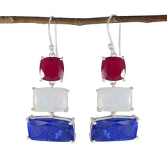 Multi-Egyptian-Mariana-Trilogy-Dangle-multicolor-92.5-Silver-Earring