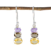 Multi-German-Violet-multiple-Dangle-multicolor-925-Silver-Earring