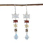 Multi-Korean-Yasmin-Penta-Dangle-multicolor-Silver-Earring