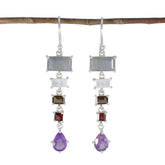 Multi-Middle-Eastern-Aiko-Penta-Dangle-multicolor-925-Sterling-Silver-Earring