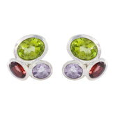 Multi-Moroccan-Victoria-multiple-Stud-multicolor-925-Silver-Earring
