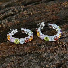 Multi-Japanese-Julieta-multiple-Stud-multicolor-92,5-Silber-Ohrring