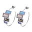 Multi-Egyptian-Carolina-multiple-Stud-multicolor-Silver-Earring