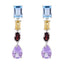 Multi-Japanese-Luisa-quarter-Stud-multicolor-925-Silver-Earring