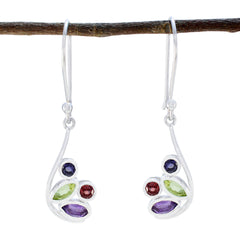 Multi-Mexican-Abigail-quarter-Dangle-multicolor-Silver-Earring