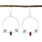 Multi-Mexican-Maya-Trilogy-Dangle-multicolor-925-Sterling-Silver-Earring