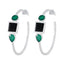 Multi-French-Victoria-Trilogy-Stud-multicolor-925-Sterling-Silver-Earring