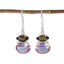 Multi-Egyptian-Ling-multiple-Dangle-multicolor-Silver-Earring