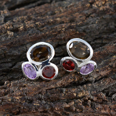 Multi-Mexican-Chen-Multiple-Stud-Multicolor-92,5-Silber-Ohrring