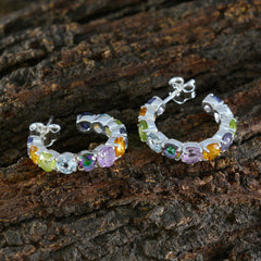 Multi-Turkish-Laura-multiple-Stud-multicolor-925-Sterling-Silver-Earring