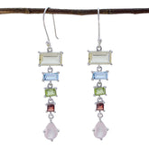Multi-Spanish-Eun-ji-multiple-Dangle-multicolor-Silver-Earring