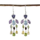 Multi-Russian-Wen-multiple-Dangle-multicolor-925-Sterling-Silver-Earring