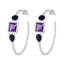 Multi-German-Violet-Trilogy-Stud-multicolor-Silver-Earring
