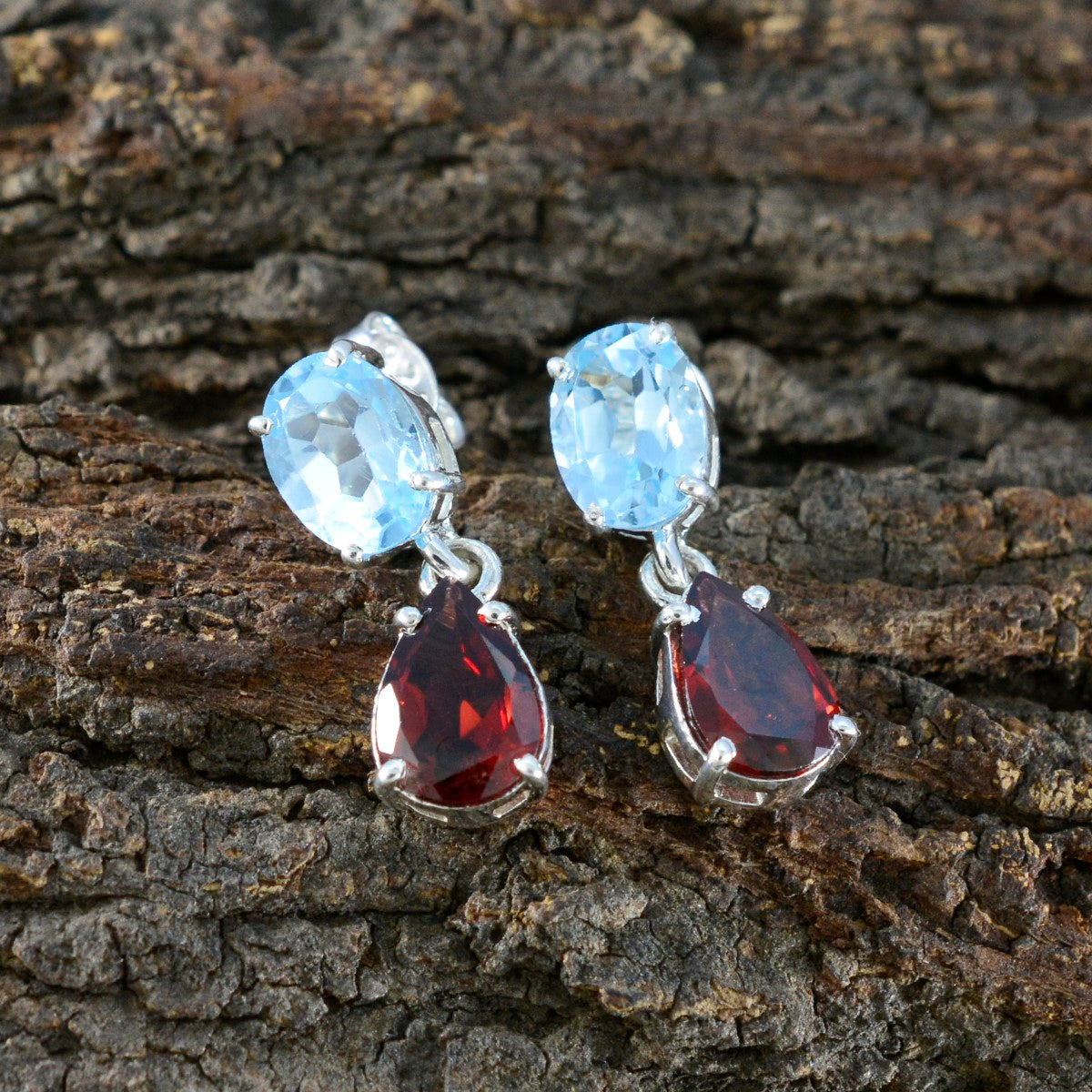 Multi-American-Micaela-multiple-Stud-multicolor-Sterling-Silver-Earring