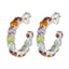 Multi-Italian-Lorena-multiple-Stud-multicolor-Silver-Earring