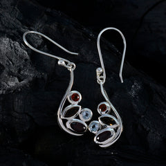 Multi-Spanish-Agnes-Viertel-Dangle-Multicolor-925-Silber-Ohrring