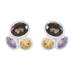 Multi-Spanish-Dayana-Trilogy-Stud-multicolor-925-Sterling-Silver-Earring