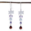 Multi-Egyptian-Bella-multiple-Dangle-multicolor-Silver-Earring