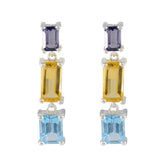 Multi-Russian-Olivia-multiple-Stud-multicolor-925-Sterling-Silver-Earring