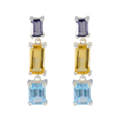 Multi-Russian-Olivia-multiple-Stud-multicolor-925-Sterling-Silver-Earring