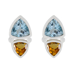 Multi-German-Abigail-Toi-et-Moi-Stud-multicolor-Sterling-Silver-Earring