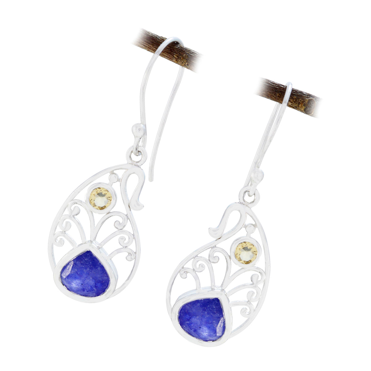 Multi-Australian-Ángeles-multiple-Dangle-multicolor-Silver-Earring