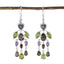 Multi-American-Ying-multiple-Dangle-multicolor-925-Silver-Earring