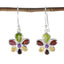 Multi-African-Julia-multiple-Dangle-multicolor-Silver-Earring