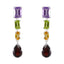 Multi-Mexican-Milagros-quarter-Stud-multicolor-Sterling-Silver-Earring