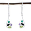 Multi-French-Alice-quarter-Dangle-multicolor-925-Sterling-Silver-Earring