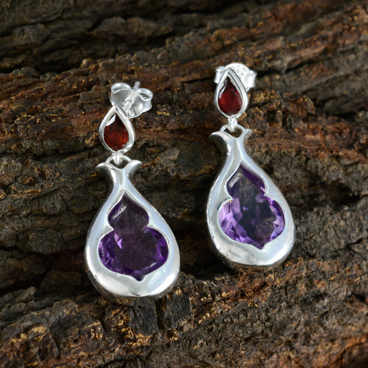 Multi-German-Hannah-Toi-et-Moi-Stud-multicolor-Sterling-Silver-Earring