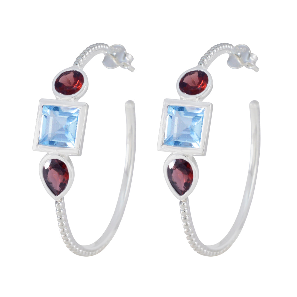 Multi-Egyptian-Zoey-Trilogy-Stud-multicolor-925-Sterling-Silver-Earring