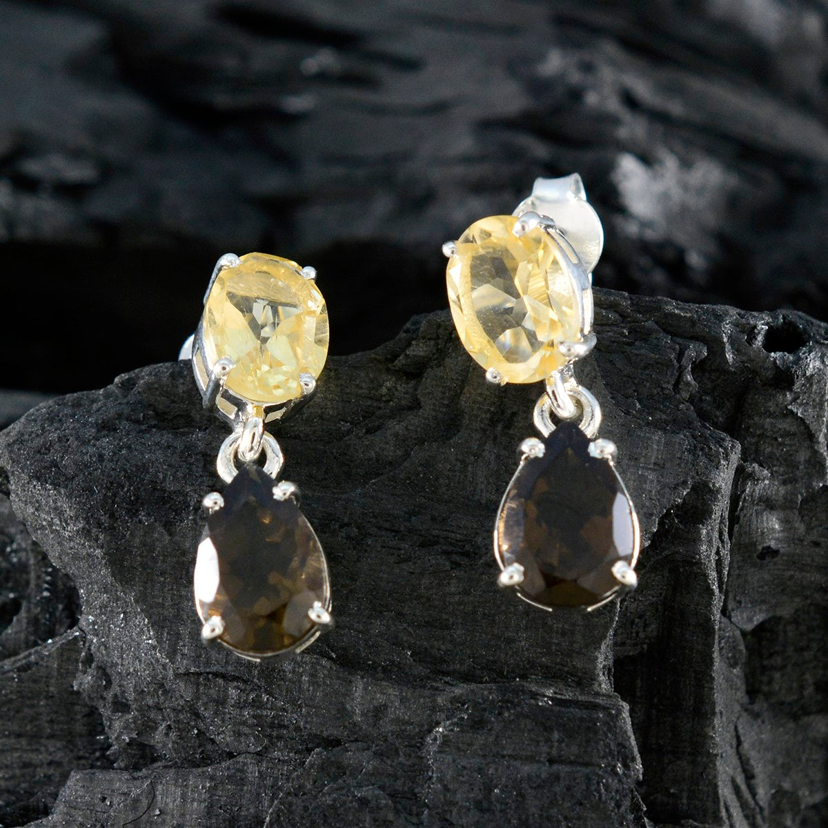 Multi-American-Riley-multiple-Stud-multicolor-Silver-Earring